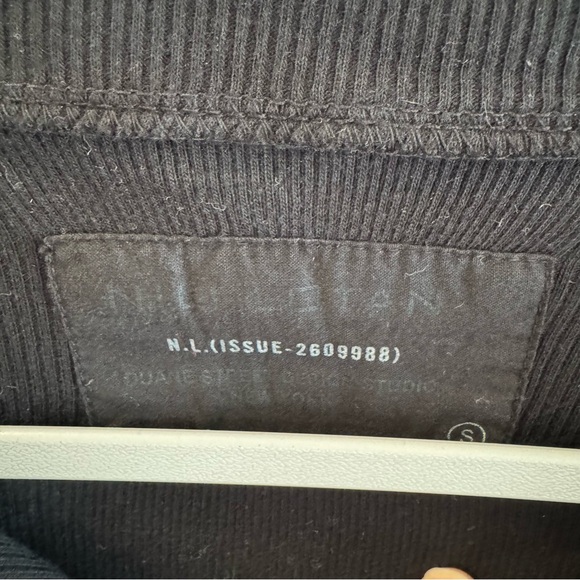 Nili Lotan Jordan Jet Black Ribbed Henley Top Small - Picture 6 of 8